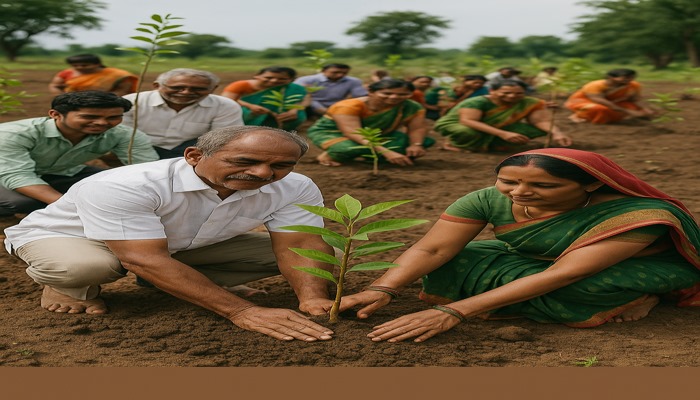 वृक्षारोपण उपक्रम येरला